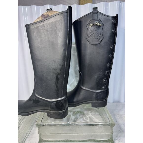 Sam Edelman Ximon Black Rubber Tall Rain Boots - A Few Watermarks Size 8M - Picture 7 of 7